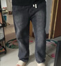 顶峰保罗（Dingfengbaoluo）美式牛仔裤男春夏高街直筒宽松潮牌男生阔腿长裤DFS05复古蓝L 实拍图