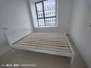 乌林府实木床1.5米现代简约欧式双人床主卧1.8家用经济出租房木床单人床 白色床 【强推】1500mm*2000mm 实拍图
