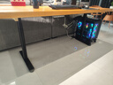 木藝生电动升降架子桌腿双电机可调节升降电脑桌站立支架办公书桌桌子腿 椭圆双电机3节线槽款黑1.1-2米板 加厚钢架 实拍图