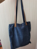 Lee时尚休闲托特包牛仔布百搭单肩包学生书包通勤挎包轻便简易手提包 牛仔蓝 实拍图