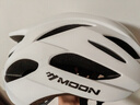 MOON骑行头盔自车行头盔山地公路车男女安全帽骑行装备防虫网冰川白L 实拍图