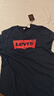 Levi's李维斯情侣美式宽松印花时尚简约舒适潮流纯棉圆领短袖T恤 藏青色 002A0-0002 M 实拍图
