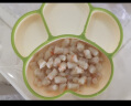 COOKSS 宝宝餐盘硅胶婴儿学吃饭分格儿童餐具辅食碗餐盘带吸盘 双拼绿 实拍图