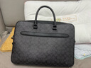 蔻驰（COACH）【专享直降】男士男包经典标志ETHAN纤巧型公文包商务手提包通勤 QB/炭黑色/黑色 实拍图
