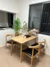 爱必居全实木餐桌家用吃饭桌子餐桌椅组合原木色 120*70单桌+4把牛角椅 实拍图