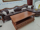 淘美庭美式复古真皮沙发实木牛皮沙发组合欧式古典奢华客厅家具转交沙发 单人位 实拍图