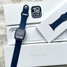 Apple/苹果 Watch Series 10 智能手表GPS款42毫米银色铝金属表壳丹宁色运动型表带S/M MX1J3CH/B 实拍图