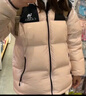 骆驼（CAMEL）【小太阳】户外羽绒服鸭绒加厚羽绒衣经典时尚防风保暖运动外套 白玉粉/幻影黑 男女同款 S 实拍图