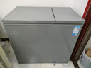 美的（Midea）210升双温双箱家商两用冰柜大冷冻小冷藏卧式节能低音冷柜小型冰箱BCD-210DKEM(E)钛钢灰国家补贴 实拍图