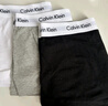 Calvin Klein内衣男士三条装ck提花腰边低腰棉质贴身防夹臀四角裤平角内裤男 U2664998-太空黑/月光白/椰青灰 3条 L 实拍图