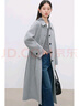 自巧（ZIQIAO）小个子正肩100%全羊毛双面呢大衣女2023冬季新款毛呢西装外套 星空黑 XS (2码) 实拍图