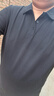 拇指白小T短袖polo衫男士春夏透气商务休闲翻领白小丅 墨黑 4XL  实拍图