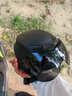 Andes HELMET3c认证电动摩托车头盔男四季女士夏季头盔安全帽四季通用夏天半盔 哑黑黑茶短【升级3C款】 均码 实拍图