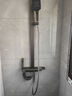 SKJ卫浴淋浴花洒套装钢琴花洒全套增压自洁沐浴器精铜浴室淋雨器 L306-时尚方管【枪灰】 实拍图
