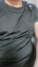 李宁（LI-NING）速干t恤男短袖夏季透气吸汗冰丝体恤训练上衣跑步健身运动速干衣 黑色 L /175【AT DRY速干科技】 实拍图