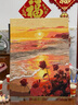 落日玫瑰数字油画diy花卉填色涂鸦手工手绘diy油彩画卧室装饰画 A041落日玫瑰 30*40实木内框+丙烯颜料+画笔 实拍图
