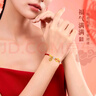 中国黄金平安扣黄金手链女足金福牌转运珠手绳生日礼物送女友老婆实用走心 足金如意平安扣福牌手链 实拍图