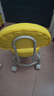 万向轮小凳子带滑轮矮凳家用换鞋凳儿童靠背椅子客厅圆凳软包板凳 柠檬黄-加固护腰碳钢架-万向轮 实拍图