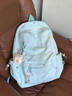 匡睿书包初中生女高颜值小众ins大容量日系旅行高中大学生背包双肩包 绿色（带三角奶酪+1个小挂坠） 实拍图