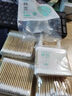 稳健医用棉签双头掏耳鼻清洁化妆脱脂棉棉棒白色圆头7.5cm100支/桶 实拍图