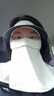 蕉下（beneunder）防晒口罩脸基尼帽檐防晒面罩全脸女防风透气防紫外线米月白AL341 实拍图