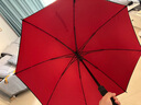 PEJAFAN大号雨伞男双层加厚加固结实抗风商务自动长柄伞双人伞晴雨两用伞 飓风抗风伞-110CM中号双层内红 实拍图