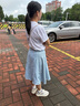 艾珠儿短袖雪纺新款连衣裙夏季韩版中长款牛仔裙小个子套装裙子女夏天 图片色 S 实拍图