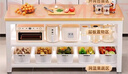 全品屋厨房置物架落地多功能切菜桌子多层餐边锅具置物收纳柜橱柜窄边柜 【橡木色台面】可切菜剁肉 三层长100宽30 实拍图