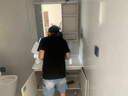 九牧（JOMOO）浴室柜陶瓷一体盆卫生间洗脸盆柜组合洗手盆卫浴洗漱台A2741 智能款 感应灯|强收纳 冷灰90cm 【无龙头】 实拍图