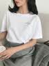 回力白色短袖t恤女正肩2026新款夏装显瘦遮肚子休闲长袖夏季纯棉体恤 实拍图