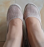 斯凯奇（Skechers）女鞋透气蕾丝单鞋浅口一脚蹬平底鞋软底舒适透气旅游鞋100686 灰褐色/TPE 37.5 【正码正拍】 实拍图