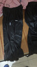 猫霓裤子男秋冬季潮流宽松加绒直筒裤黑色男裤工装裤运动休闲西长裤 黑色+黑色（常规款） 3XL 【建议体重150- 165斤左右】 实拍图
