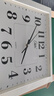 康巴丝 客厅挂钟表静音卧室办公挂表简约日历时钟家用石英钟万年历 43*32厘米 白色 实拍图
