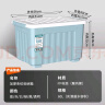 SPACEXPERT 衣物收纳箱塑料整理箱60L蓝色 1个装 带轮 实拍图