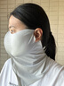Babysir防晒口罩女遮脸防晒面罩夏季护颈护眼角开车户外防紫外线口罩灰色 实拍图
