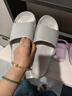 利达妮（TZLDN）老年人防滑拖鞋女士夏季居家用浴室室内洗澡家居孕妇用软底凉拖女 紫色 40-41 (适合39-40码) 实拍图