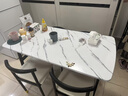 普优斯家用餐桌简易经济小户型出租房桌子长方形简约商用饭桌餐桌椅组合 仿白石纹 长100宽60高75单桌 实拍图