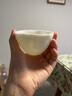 苏氏陶瓷（SUSHI CERAMICS）羊脂玉功夫茶杯中国白花瓣荷口个人杯子陶瓷主人杯（亮光）礼盒装 实拍图
