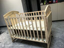 BANGLEDI 加高护栏游戏大床新生儿实木婴儿床可加长拼接儿童床 裸床+蚊帐【带支架】 双层大床（122*69cm）0-12岁 实拍图