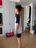 李宁（LI-NING）儿童泳衣男童中大童游泳衣分体泳裤3821 白蓝分体 170 实拍图