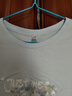 真维斯圆领宽松纯棉短袖t恤女春秋季新款短款小个子休闲t恤长袖上衣服GX 雾霾蓝-浅蓝油画 XL 【不掉色】 实拍图