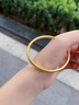 梦幻时光素圈黄金手镯古法纯金包银实心999足金镯子 送女友情人节生日礼物 古法包金手镯【56#】 实拍图