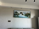农村中堂山水挂画2025新款客厅装饰风景沙发背景墙壁流水生财字画 山水聚财 140*60晶瓷画+铝合金黑框 顺丰入户上门 实拍图
