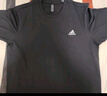 adidas情侣休闲纯棉上衣圆领短袖T恤男女夏季阿迪达斯官方轻运动 黑色 M 实拍图