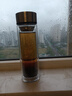 天喜（TIANXI）玻璃杯双层加厚水杯男女带茶隔泡茶杯大容量节日礼物本色350ml 实拍图