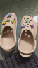 卡骆驰crocs洞洞鞋贝雅卡骆班轻便耐磨一脚蹬休闲鞋|205089 冬日白/彩色-1LI 41 /42(260mm) 实拍图