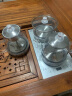 茶会友全自动上水电热水壶 茶台烧水壶 电茶壶煮泡茶家用办公一体茶桌嵌入式茶具电茶炉套装 1L 轻奢银-底部上水三件套（37*20cm） 实拍图