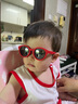 SHUKIKU儿童太阳镜防紫外线男女童防晒墨镜轻便眼镜红色镀膜镜片婴童款 实拍图