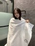 洁丽雅（Grace）五星级酒店纯棉高档抗菌防螨白色浴巾男女全棉强吸水加大加厚 实拍图