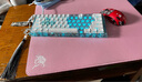 臻火渡 鼠标垫电竞fps顺滑细面  纯色竞技游戏专用大号小号桌垫 CSGO LOL PUBG 无畏契约 粉色 490*420*5 锁边天然橡胶底 实拍图